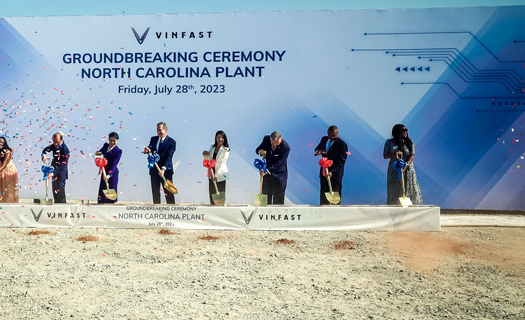VinFast khởi công Nhà máy sản xuất xe điện tại Bắc Carolina